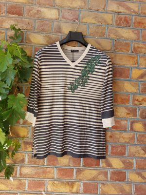 بلوز راه راه یقه گیپور