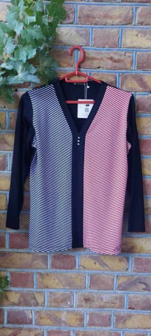 بلوز راه راه مشکی قرمز