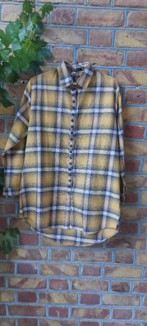 شومیز چهارخونه زرد