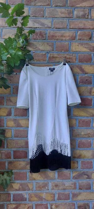 پیراهن مجلسی سفید مشکی 