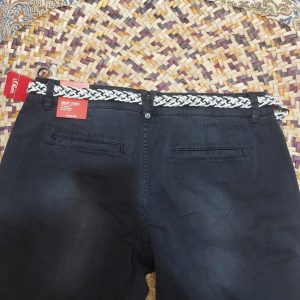 شلوار کتان سورمه ای راسته